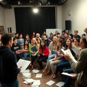 Aspiring actors auditioning for roles in Orlando