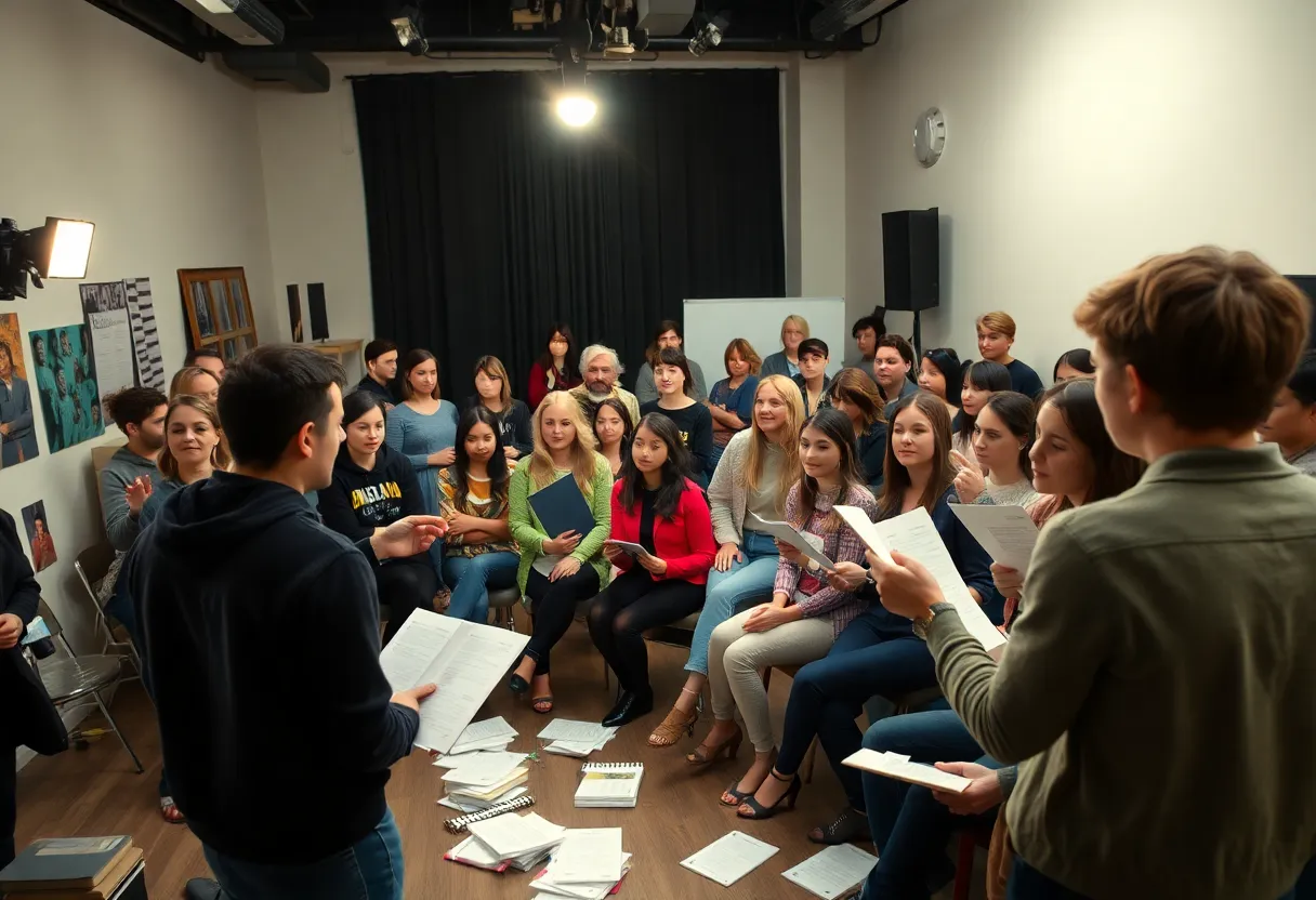 Aspiring actors auditioning for roles in Orlando