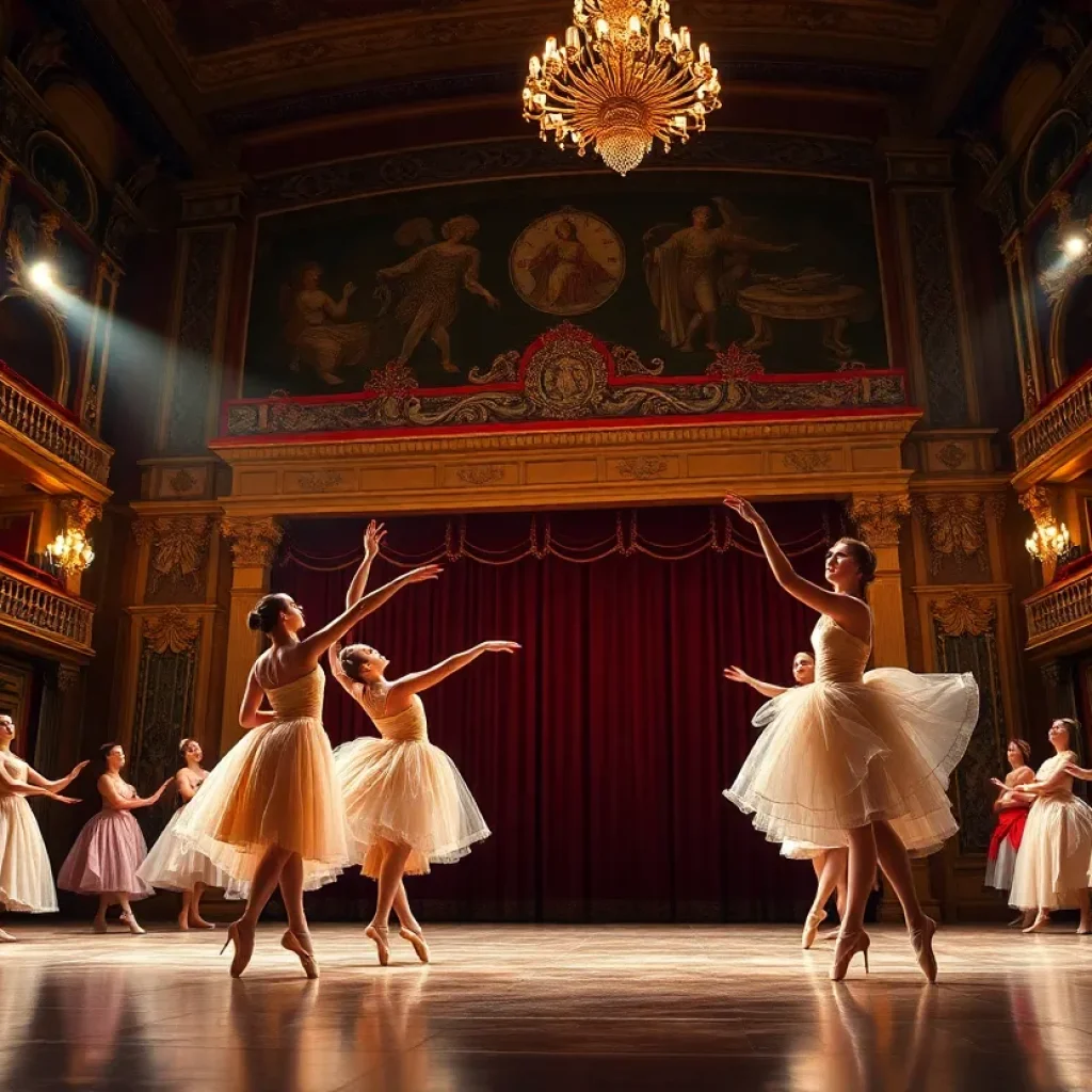 Dancers performing 'Giselle' on stage at the Orlando Ballet