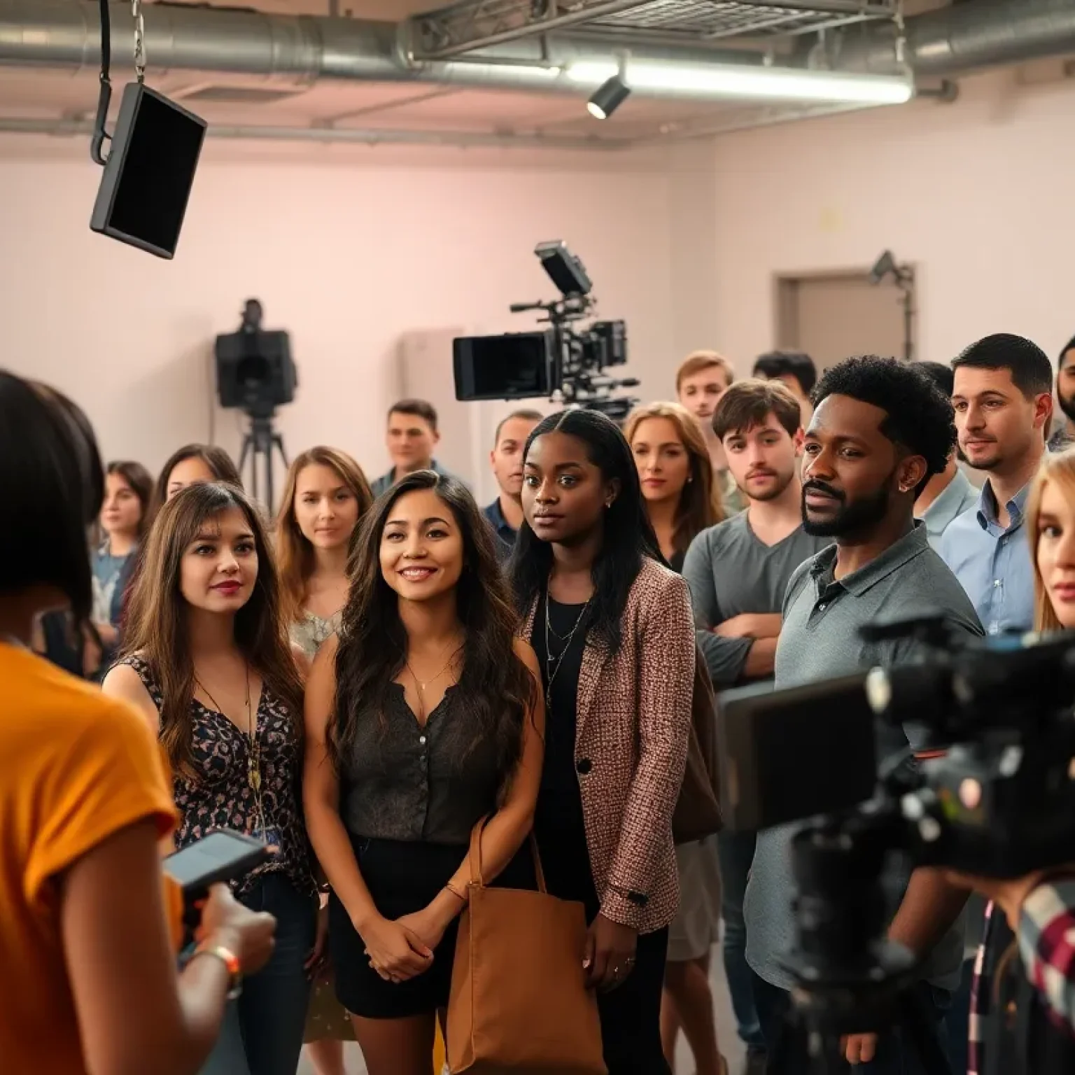 Diverse actors participating in a casting call in Orlando.