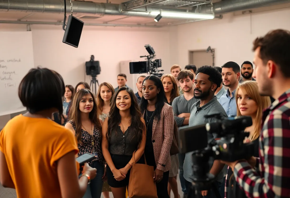Diverse actors participating in a casting call in Orlando.