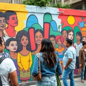 Mural celebrating Orlando's local culture and community pride