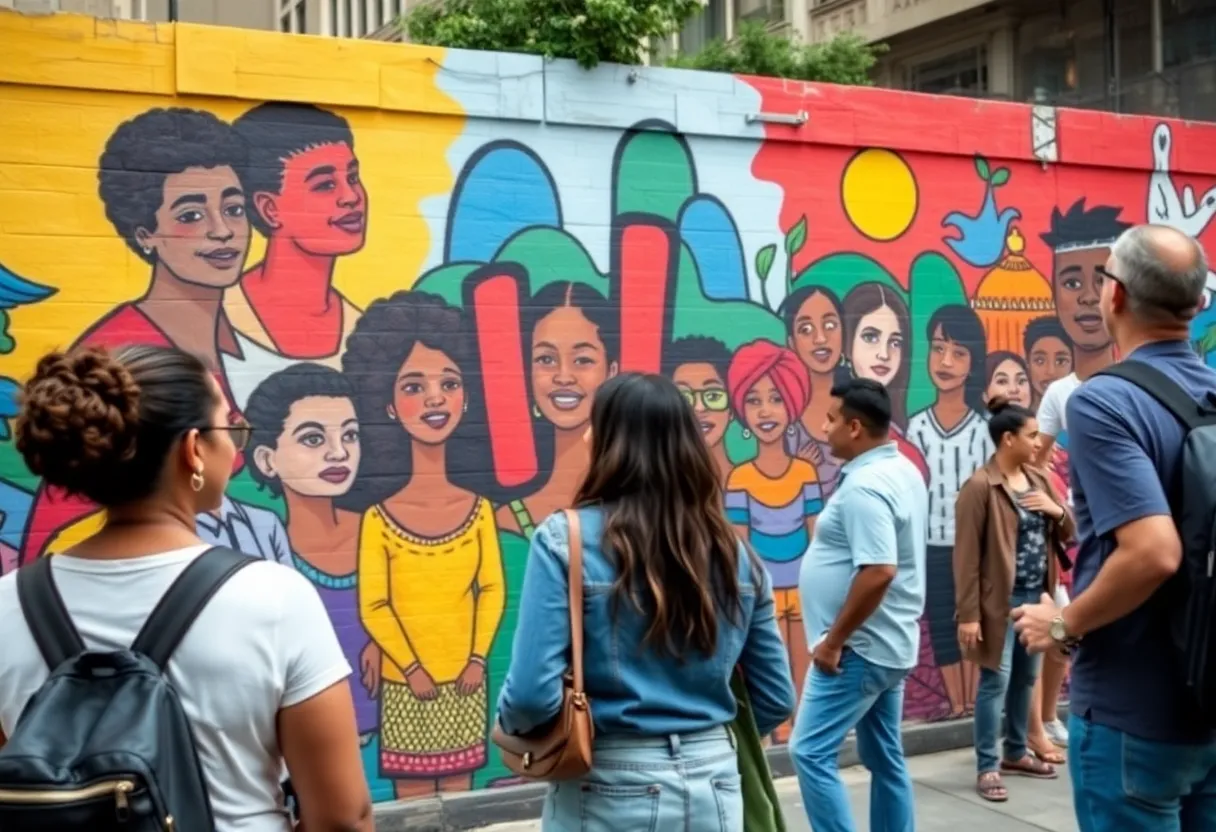 Mural celebrating Orlando's local culture and community pride