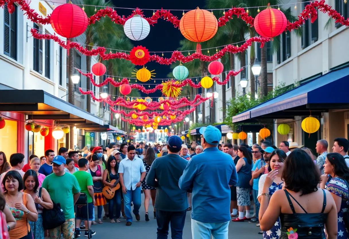 Festive atmosphere during a cultural celebration in Orlando