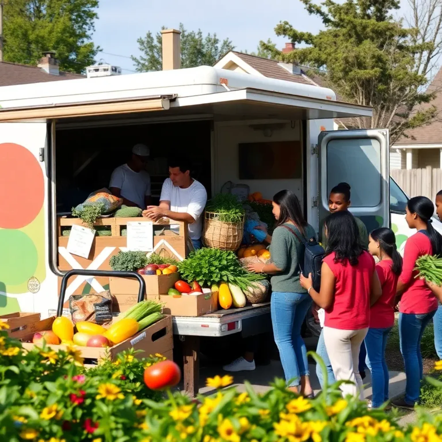 Mobile grocery service delivering food in Orlando community