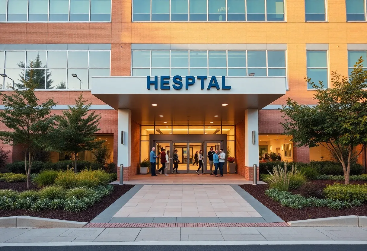 Exterior view of Orlando Health Lake Mary Hospital showing modern architecture and welcoming environment.
