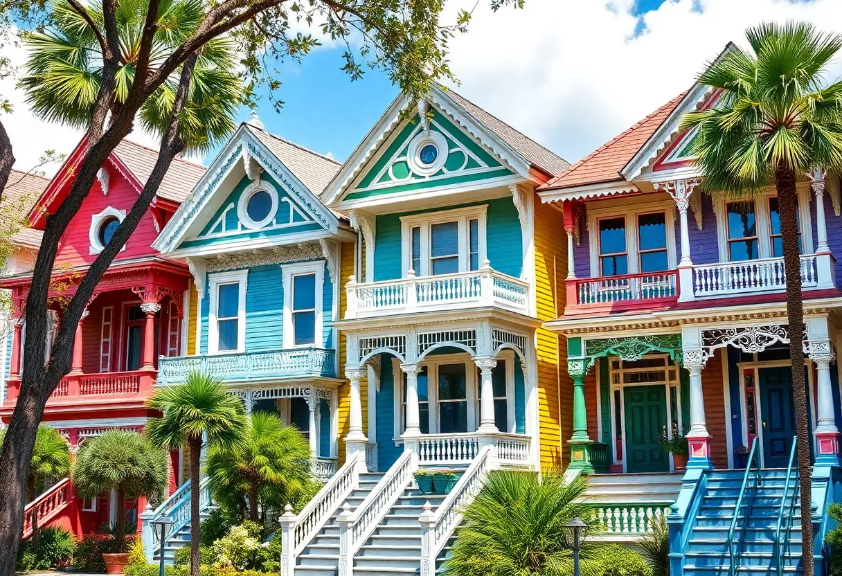 Colorful historic homes in Orlando's Painted Ladies neighborhood