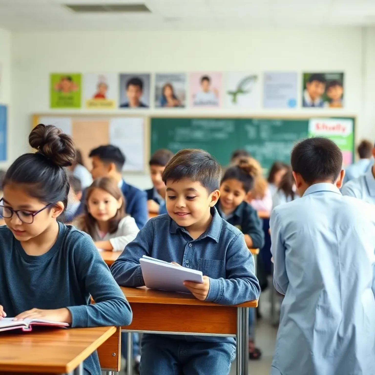 Classroom in Orlando public schools with students learning.