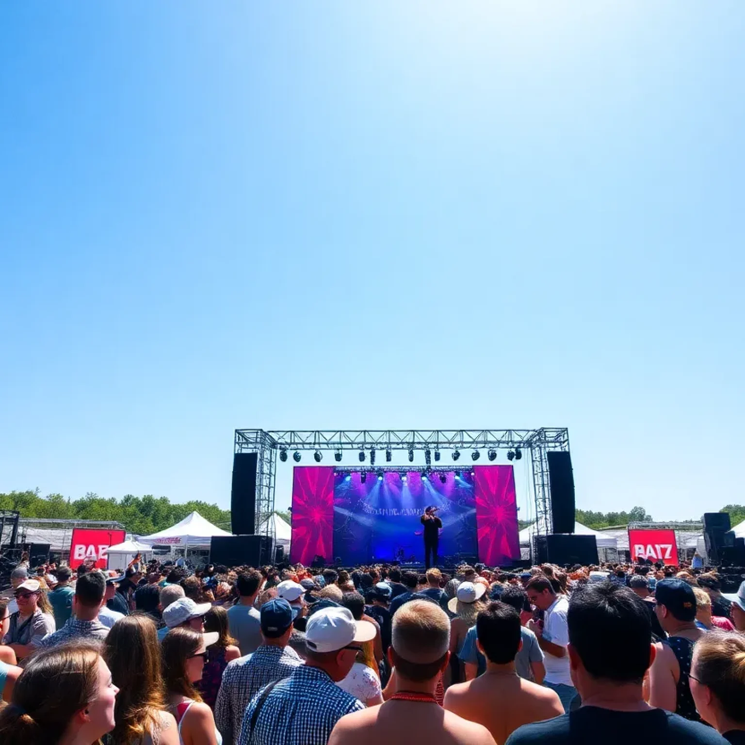 Crowd enjoying a summer concert in Orlando