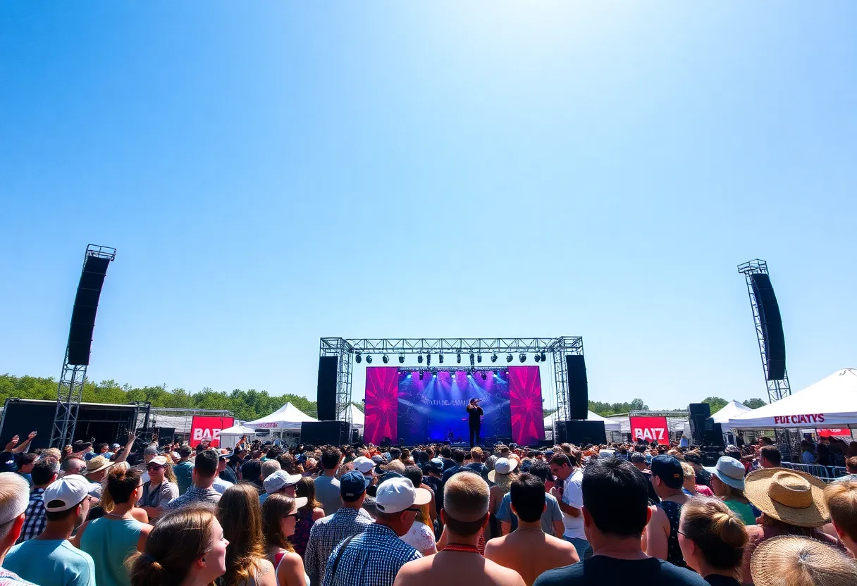 Crowd enjoying a summer concert in Orlando