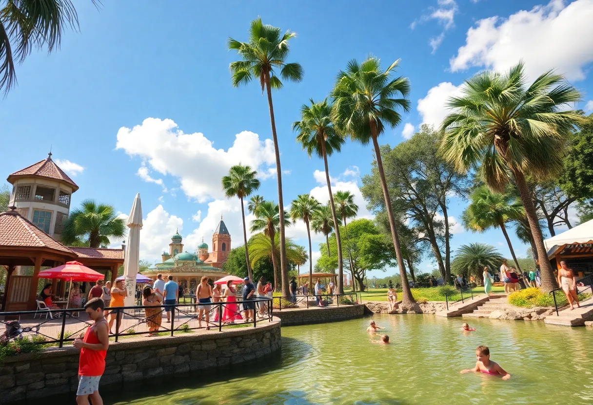 A lively Orlando summer day with attractions and outdoor activities