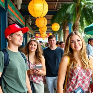 Young adults working in Orlando during summer at various job sites
