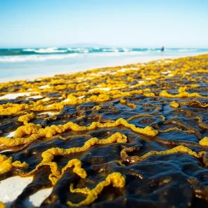 Sargassum Blooms on Florida Beach