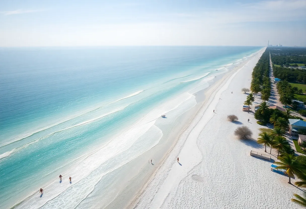 Siesta Beach Aerial View