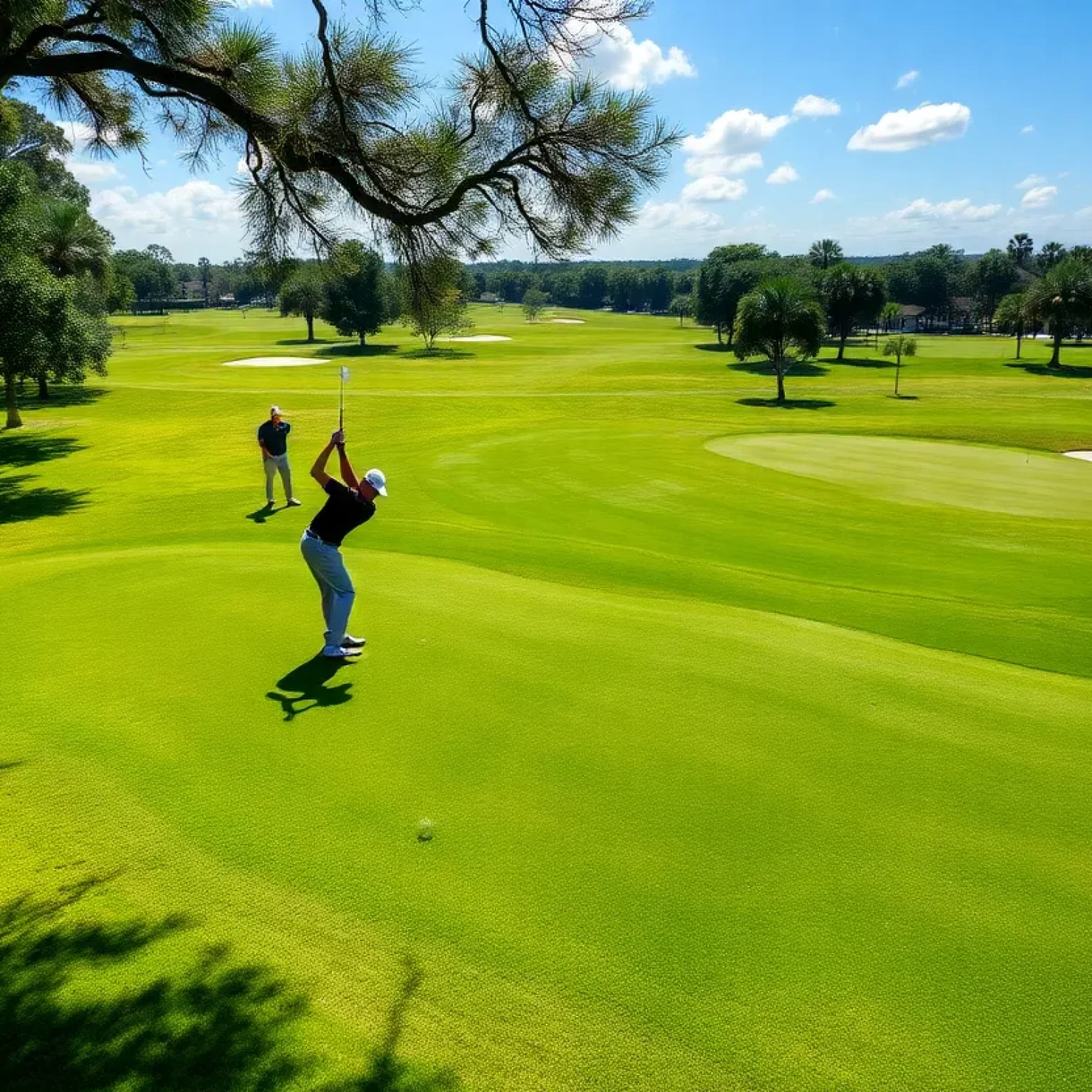 Golfers practicing at the Marriott Golf Academy in Orlando
