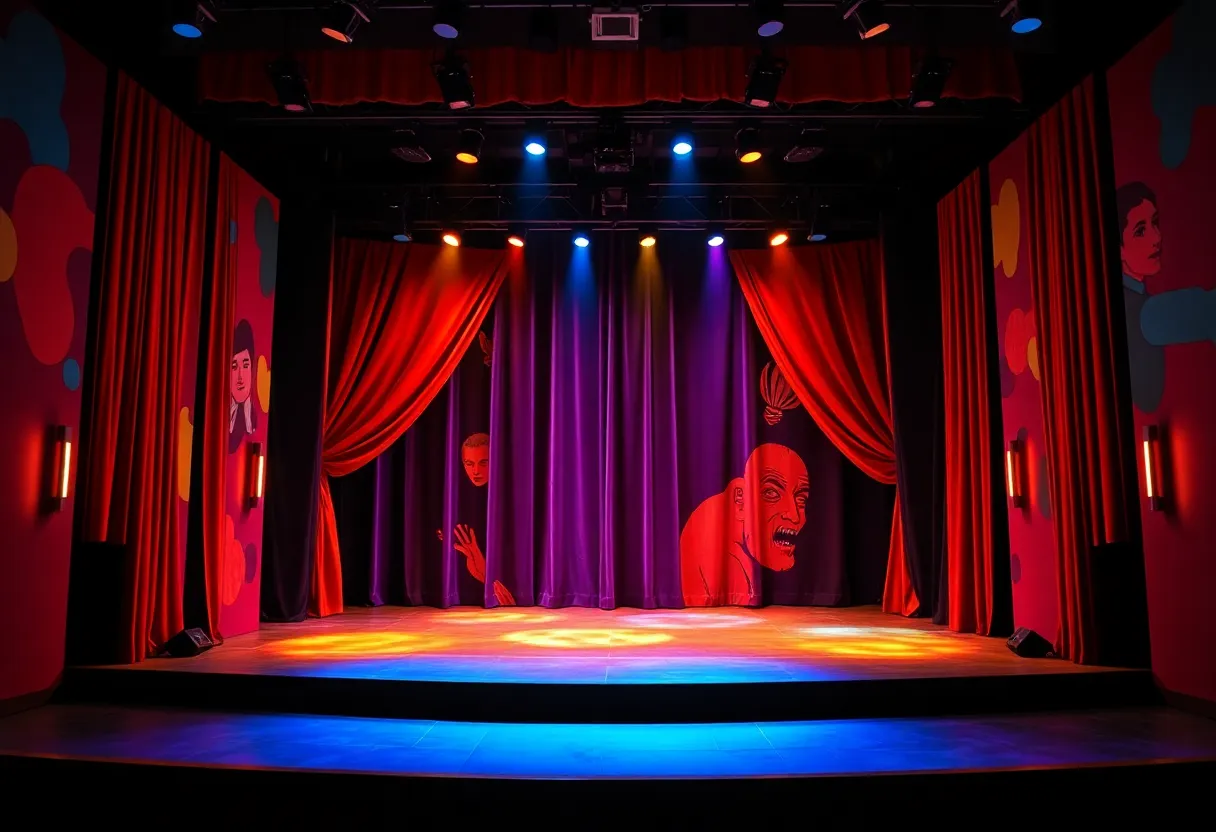 Theatrical stage representing The Bunker performance