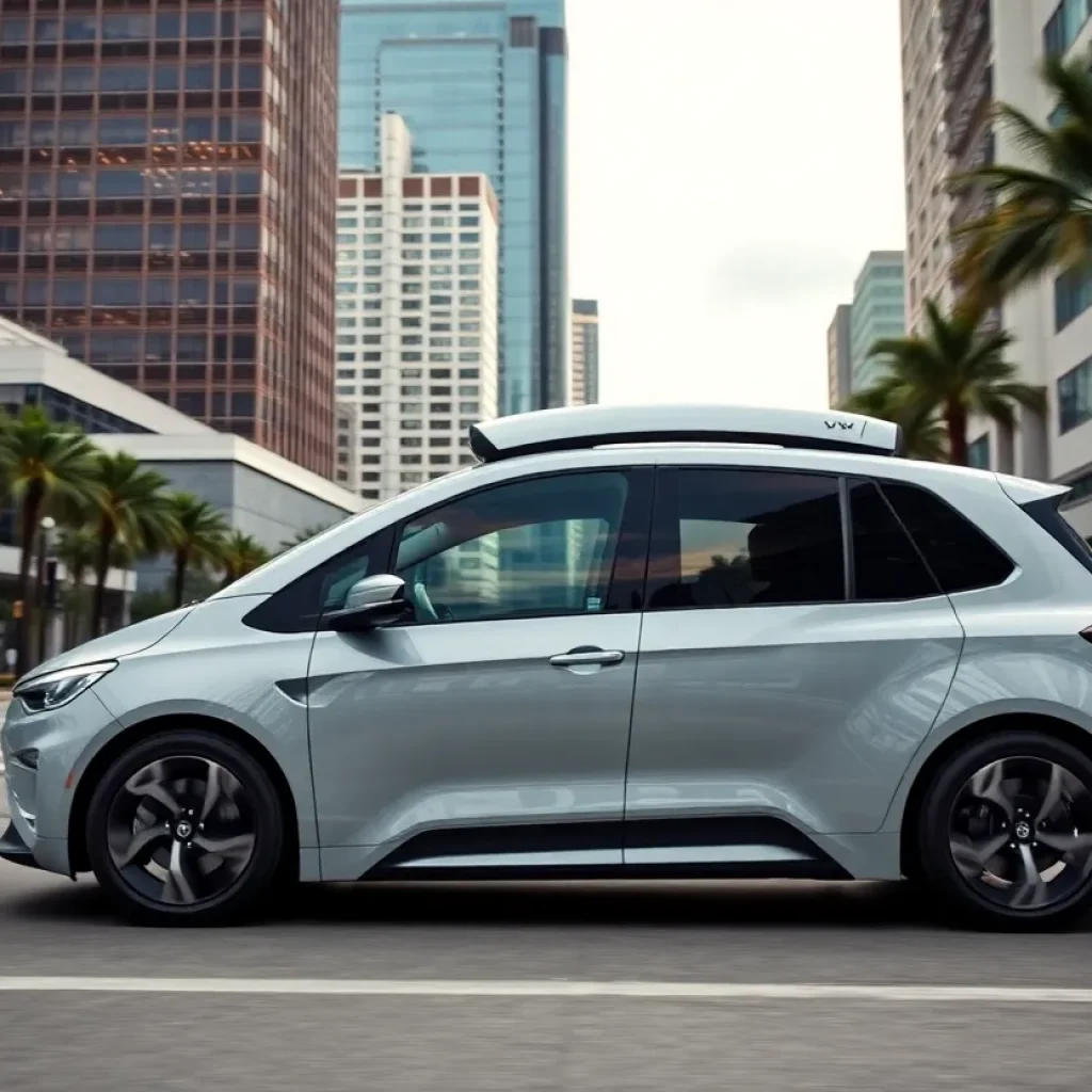 Waymo autonomous vehicle in Orlando city
