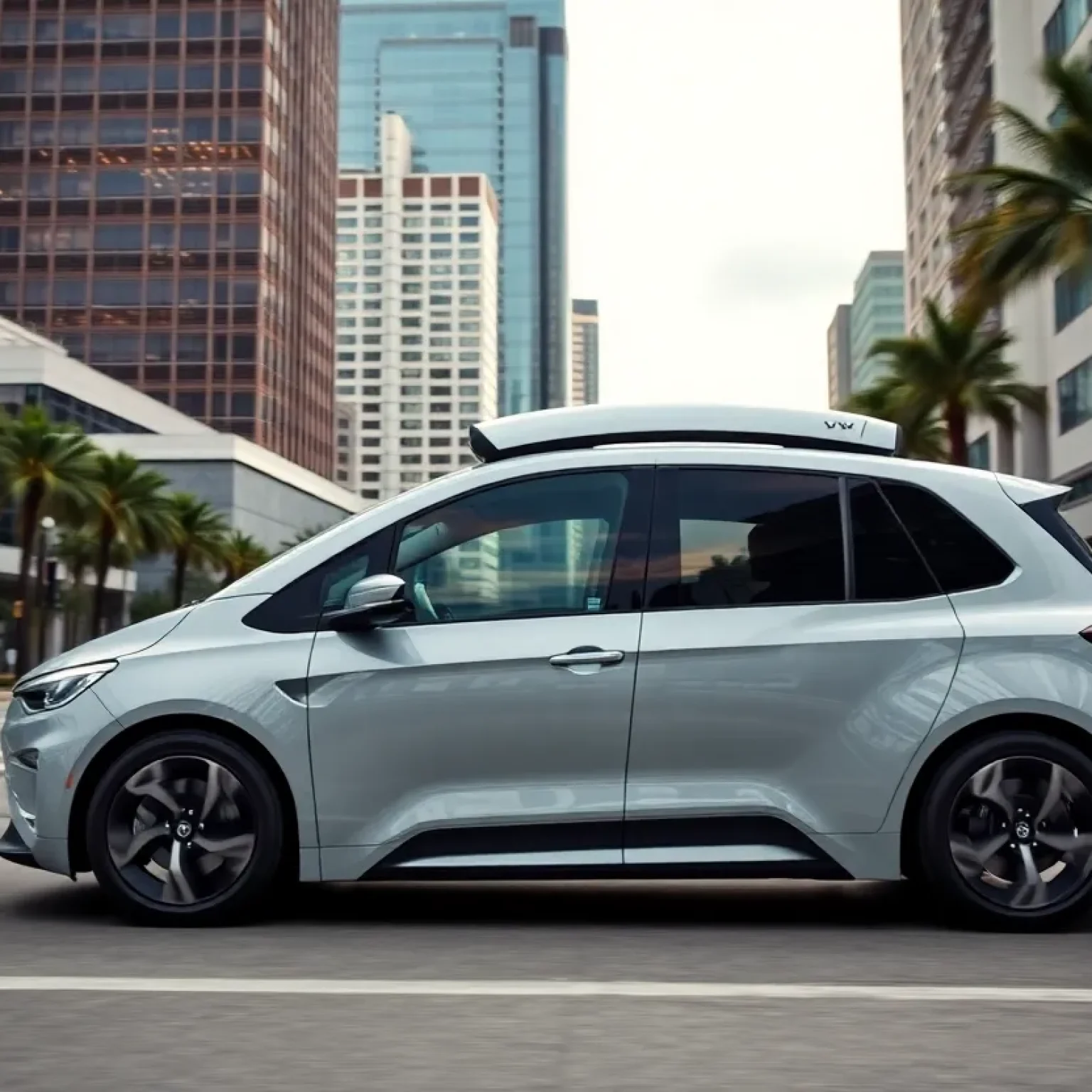 Waymo autonomous vehicle in Orlando city