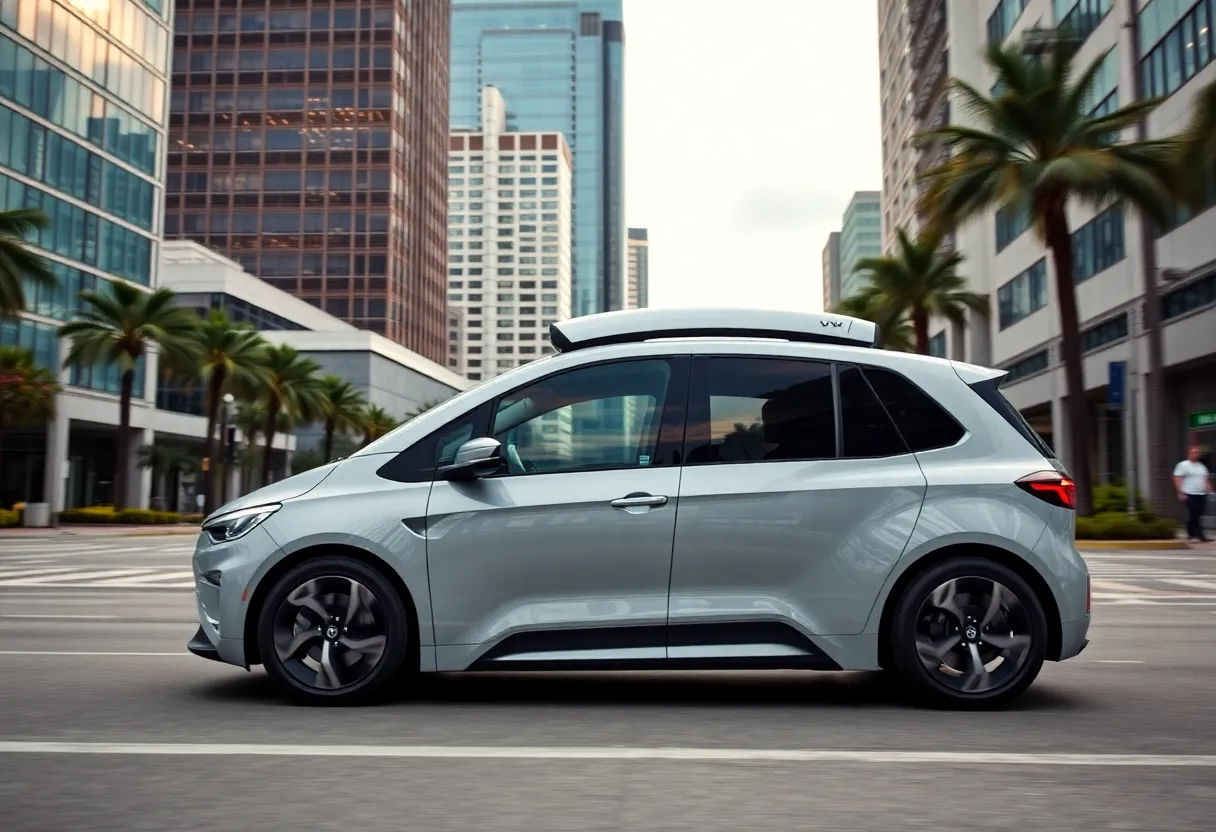 Waymo autonomous vehicle in Orlando city