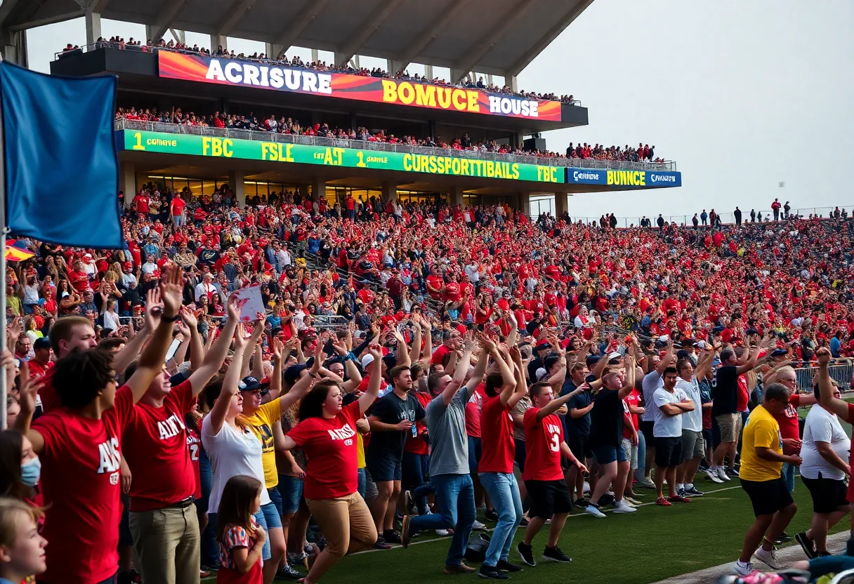 Acrisure Bounce House stadium filled with cheering fans