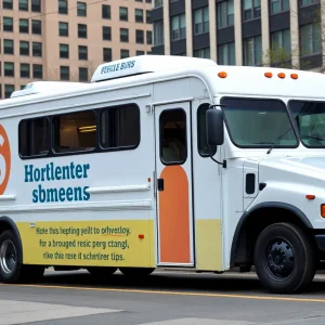 Mobile shelter bus providing overnight shelter in Apopka