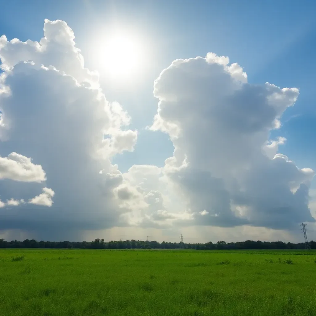 Summer weather in Central Florida with clouds and sunshine