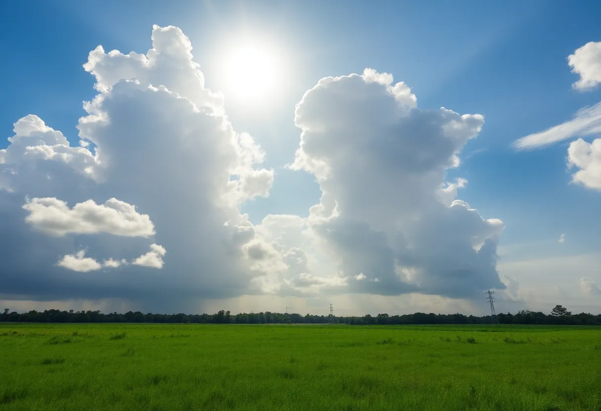 Summer weather in Central Florida with clouds and sunshine