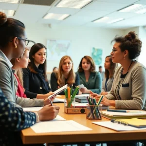 Educators participating in a civic education workshop.