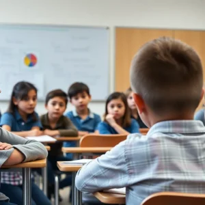 A classroom environment highlighting concerns around student safety.