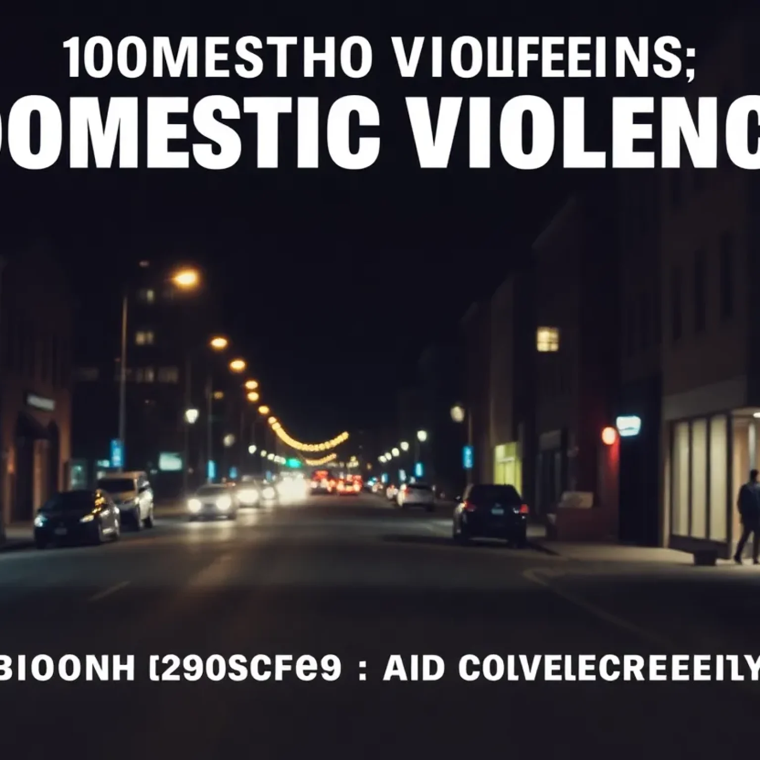 A street view of Orlando highlighting community efforts against domestic violence.