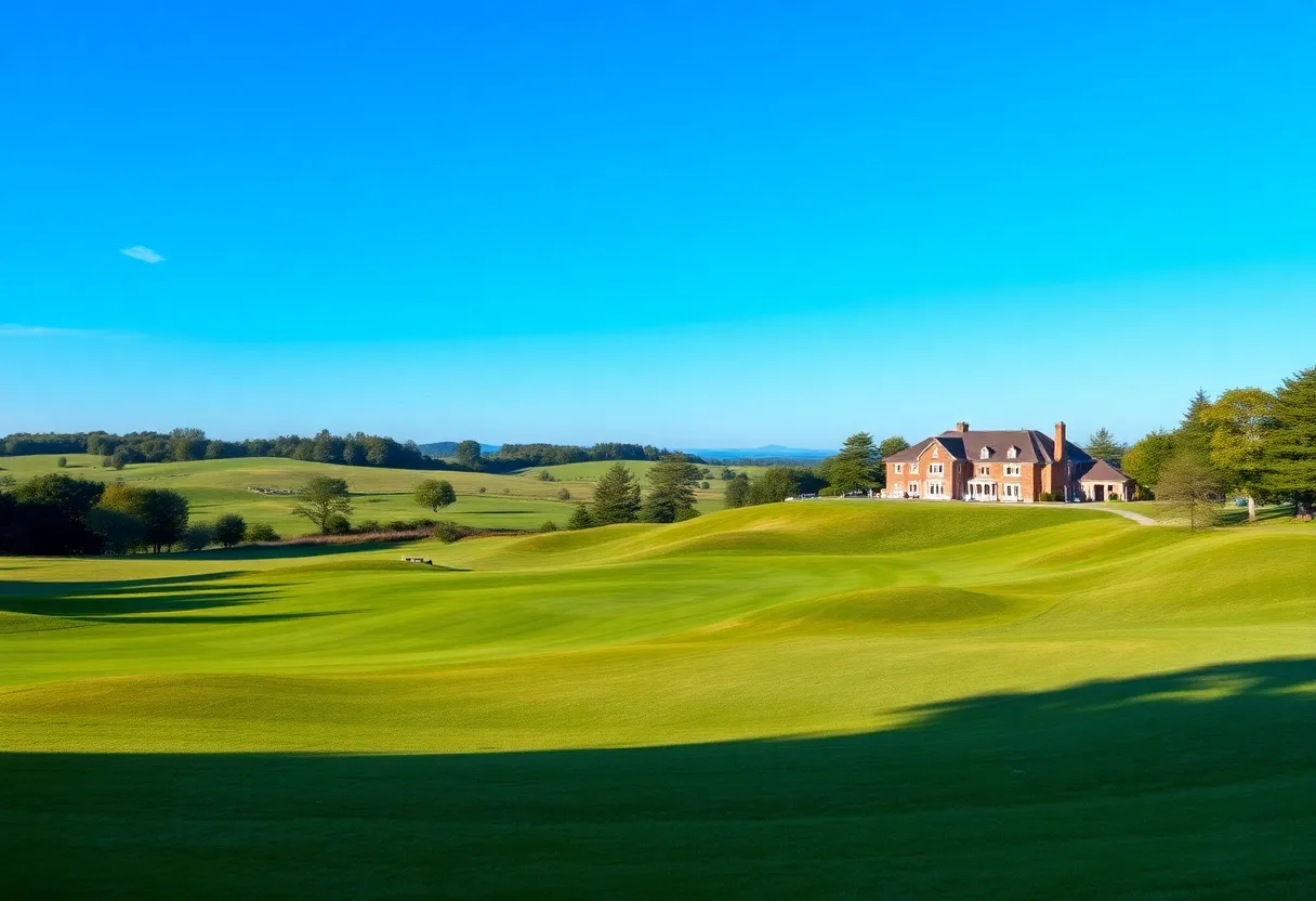 View of the historic Dunedin Golf Club after restoration