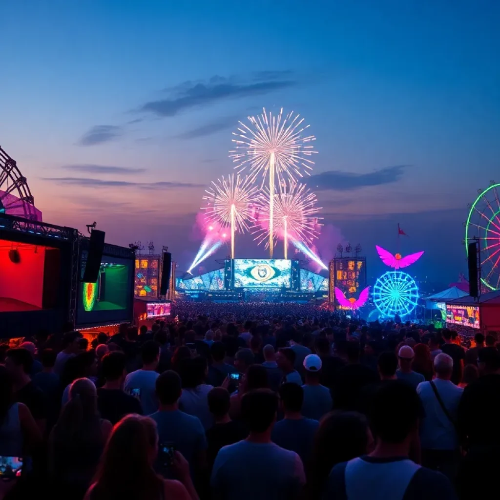 Crowd enjoying the electronic music at EDC Orlando
