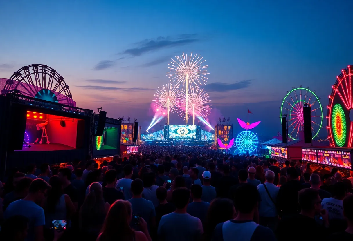 Crowd enjoying the electronic music at EDC Orlando