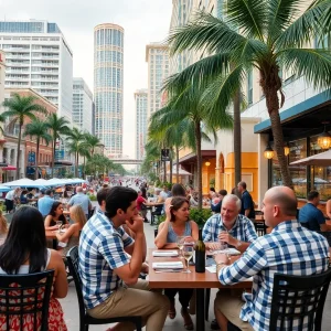 Families enjoying Father's Day activities in Orlando