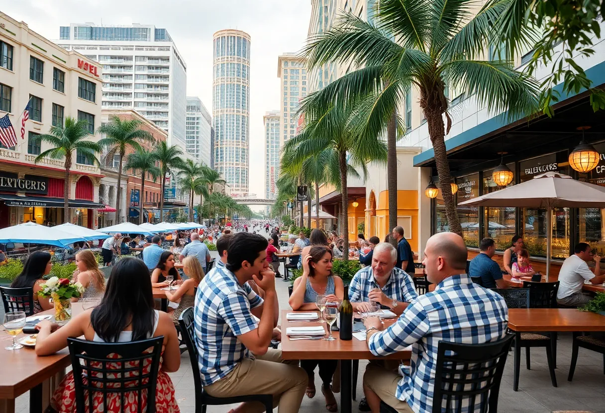 Families enjoying Father's Day activities in Orlando