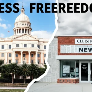 Conflict between government and media in Florida regarding press freedom