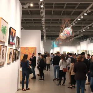 Art exhibition showcasing contemporary artworks at the Orlando Museum of Art.