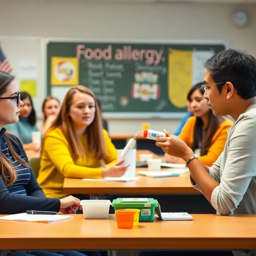 School staff training for food allergy management
