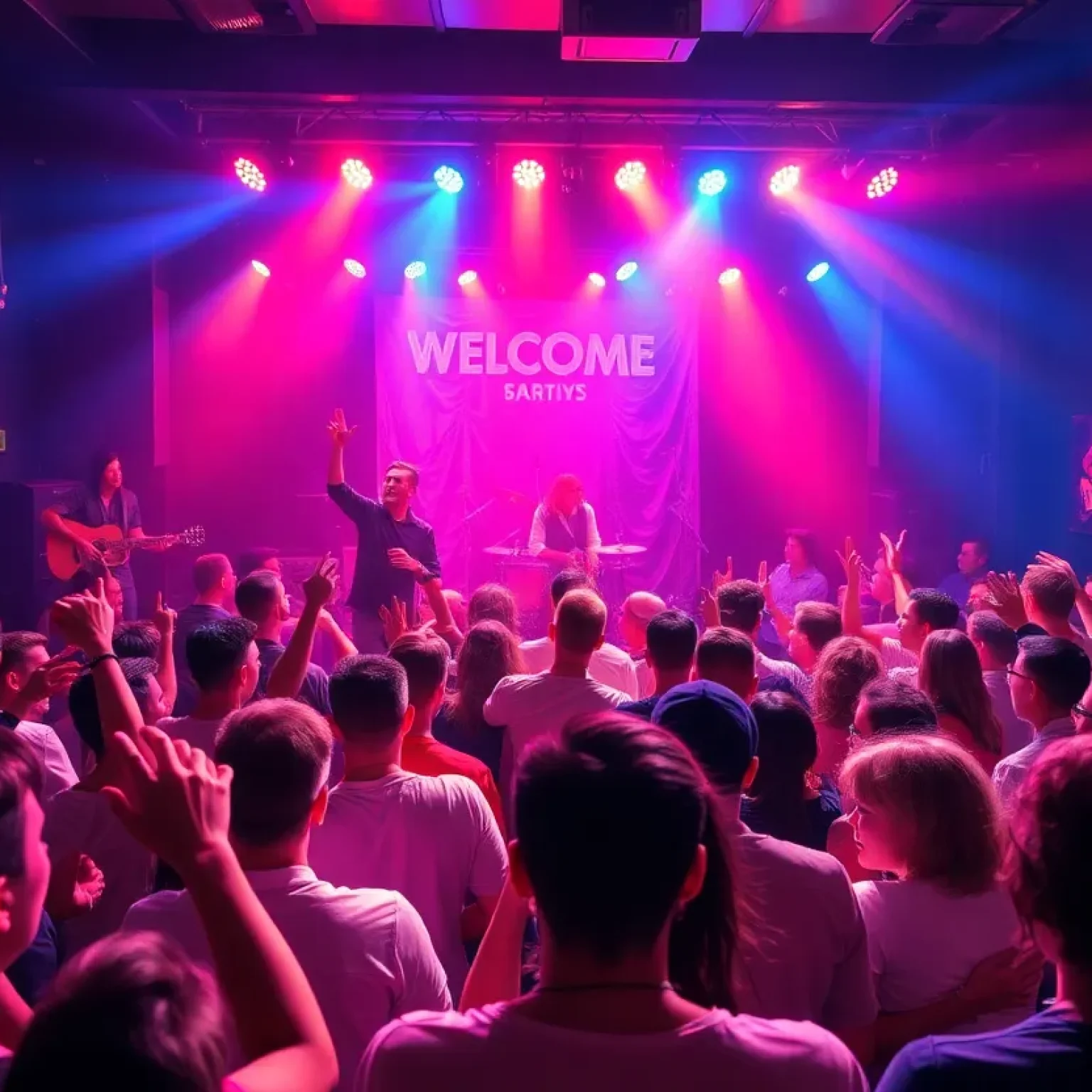 Crowd enjoying a live music release party at Tuffy's Music Box