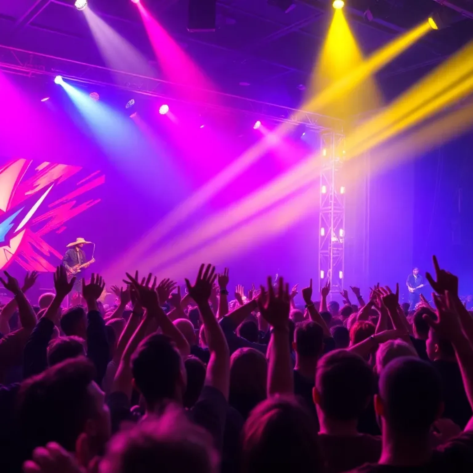 Concert scene at the Kia Center featuring enthusiastic fans and stage lights