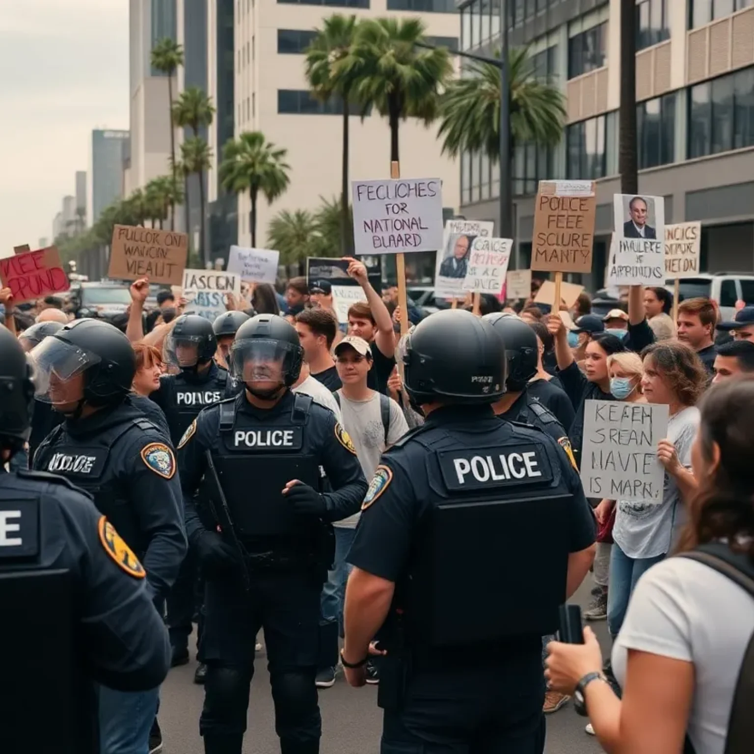 Los Angeles Protests with National Guard
