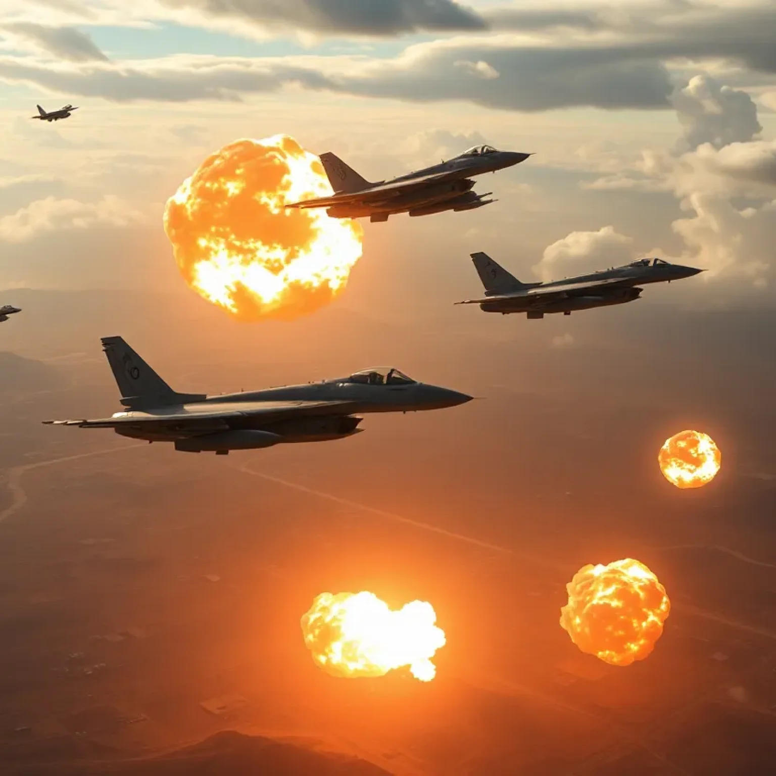 Military Airstrikes Over Iranian Nuclear Sites