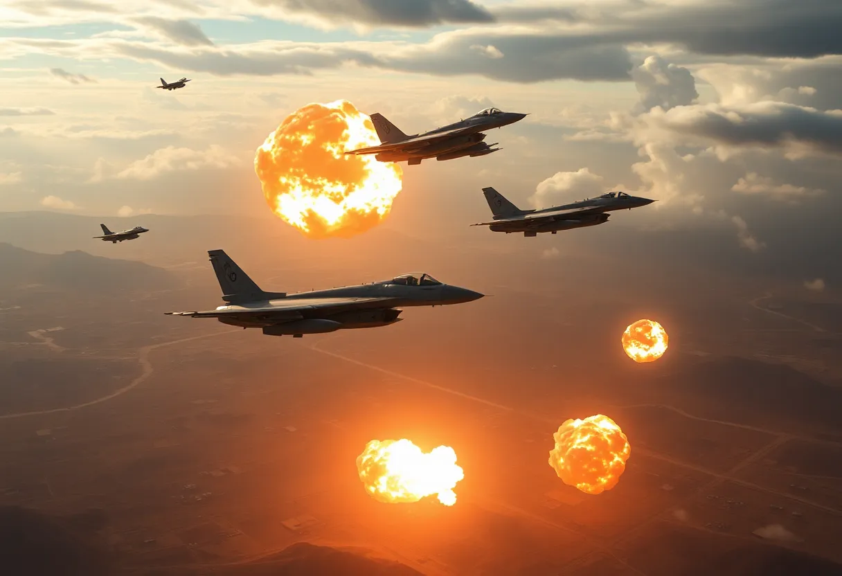 Military Airstrikes Over Iranian Nuclear Sites