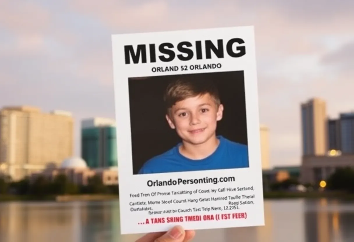 Missing person flyer for a teenager in Orlando