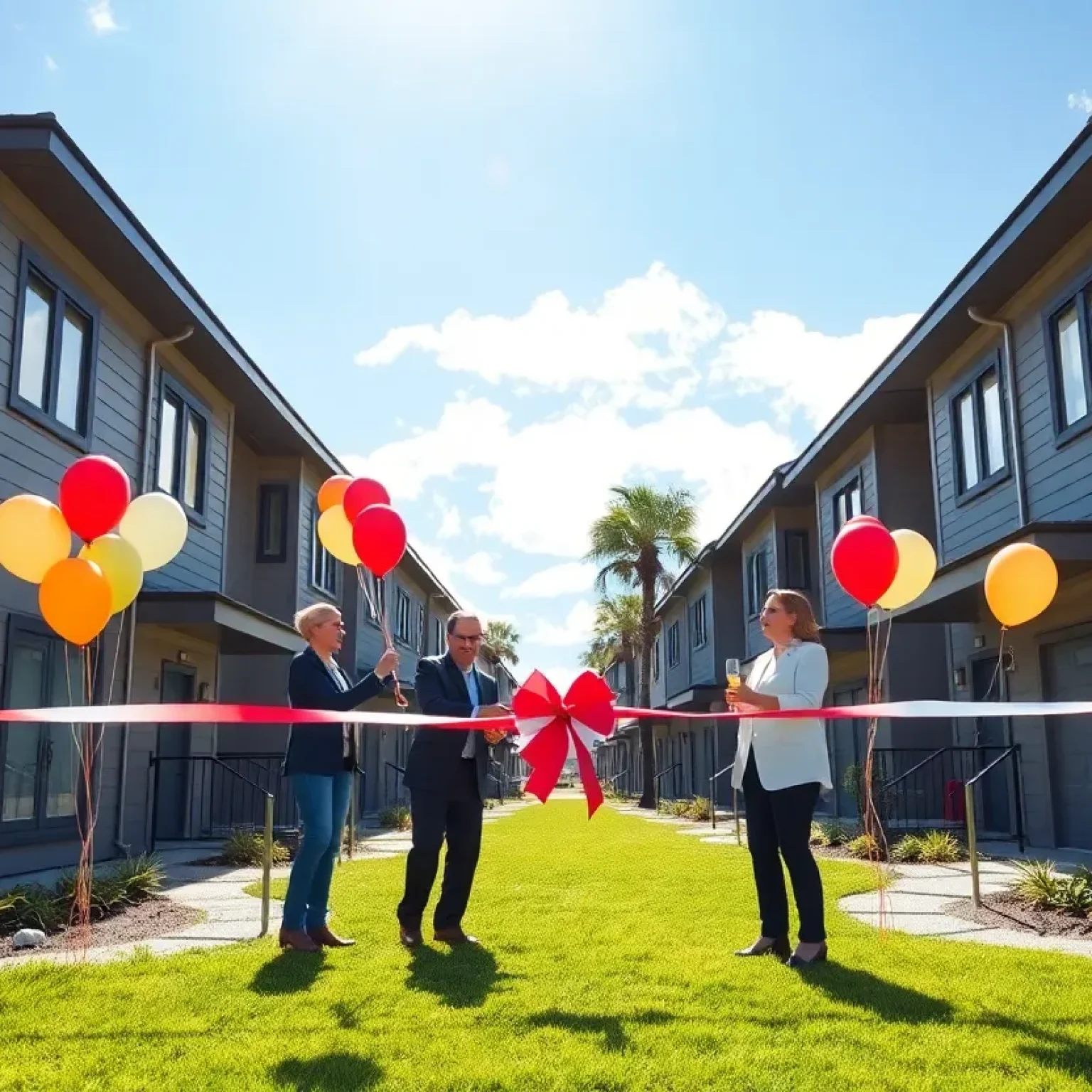 Ribbon cutting ceremony for Newberry Homes in College Park