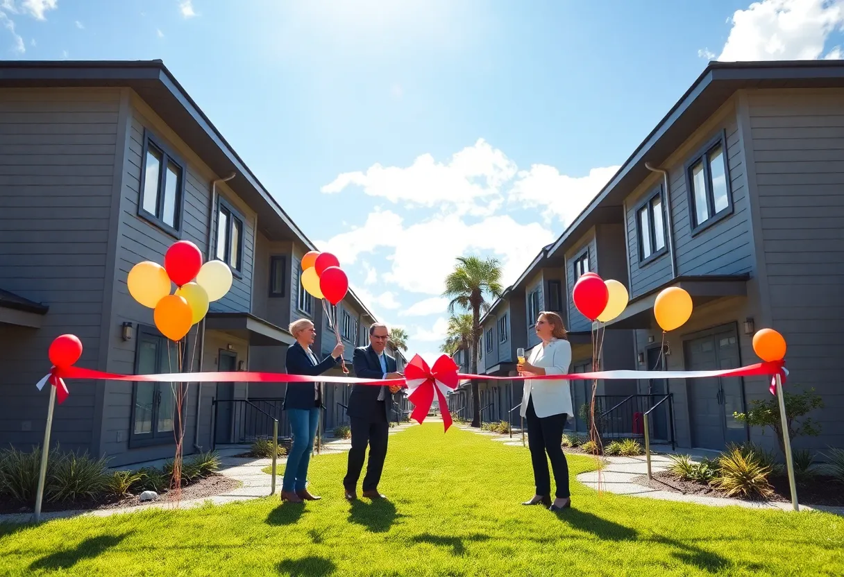 Ribbon cutting ceremony for Newberry Homes in College Park