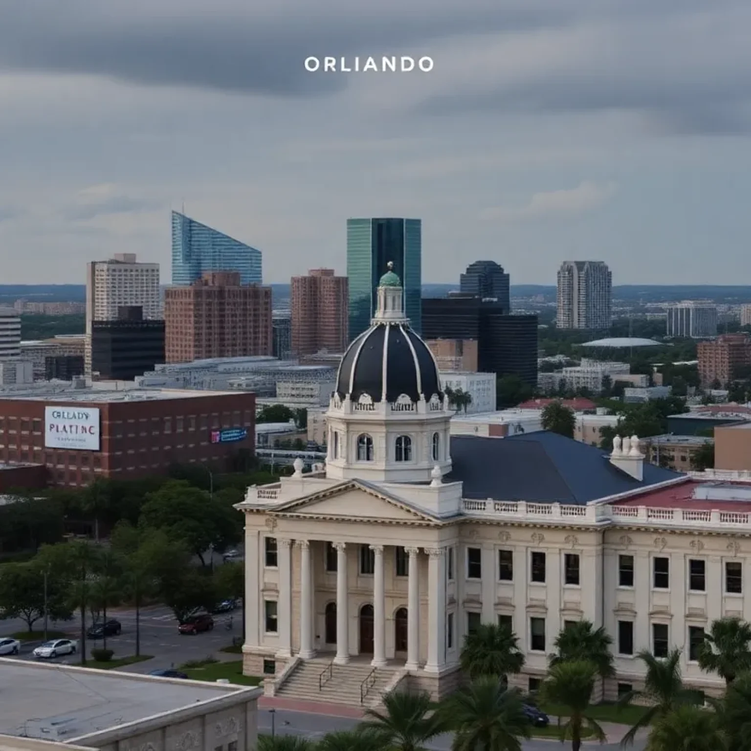 View of Orlando City Hall in downtown