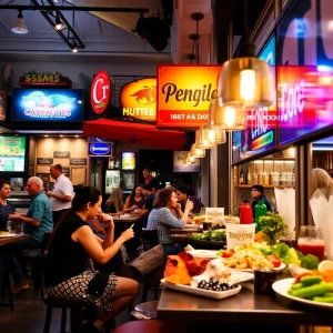 Orlando restaurants featuring diverse cuisines and vibrant dining atmosphere.