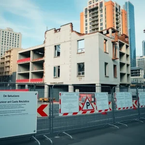Construction site of a demolished restaurant in Orlando