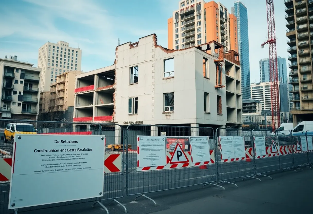 Construction site of a demolished restaurant in Orlando